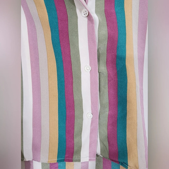 Rails 100% Silk Maui Farrah Stripe- Size XS - Picture 4 of 9